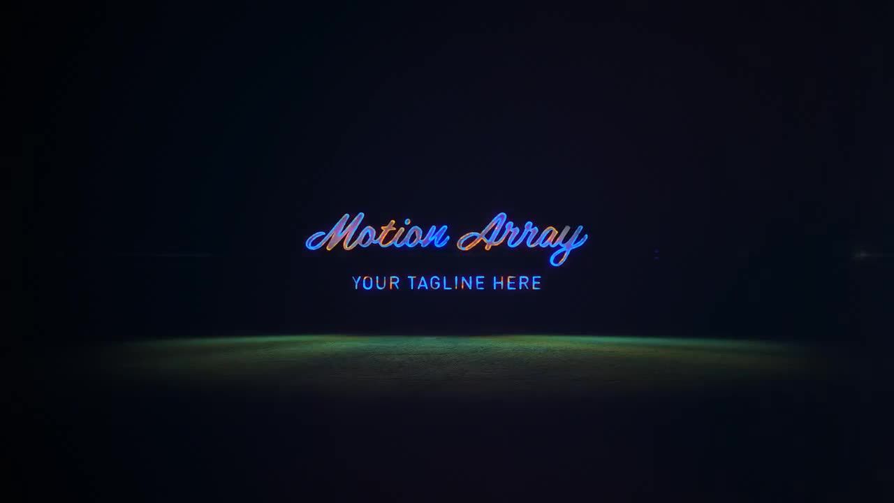 充满活力的电影能源灯标志素材库精选AE模板