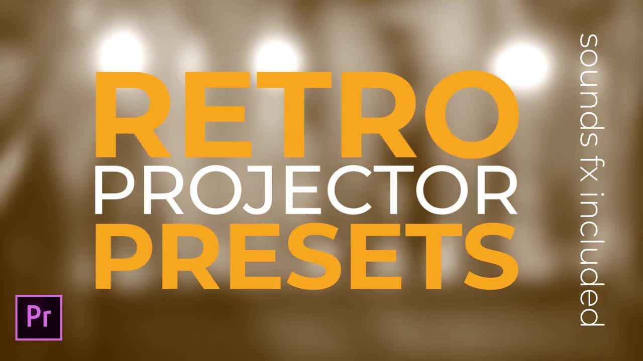 12个复古时尚个性旧电影幻灯片效果素材库精选PR模板