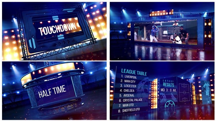 5个独特设计的动画超大屏幕ae模板