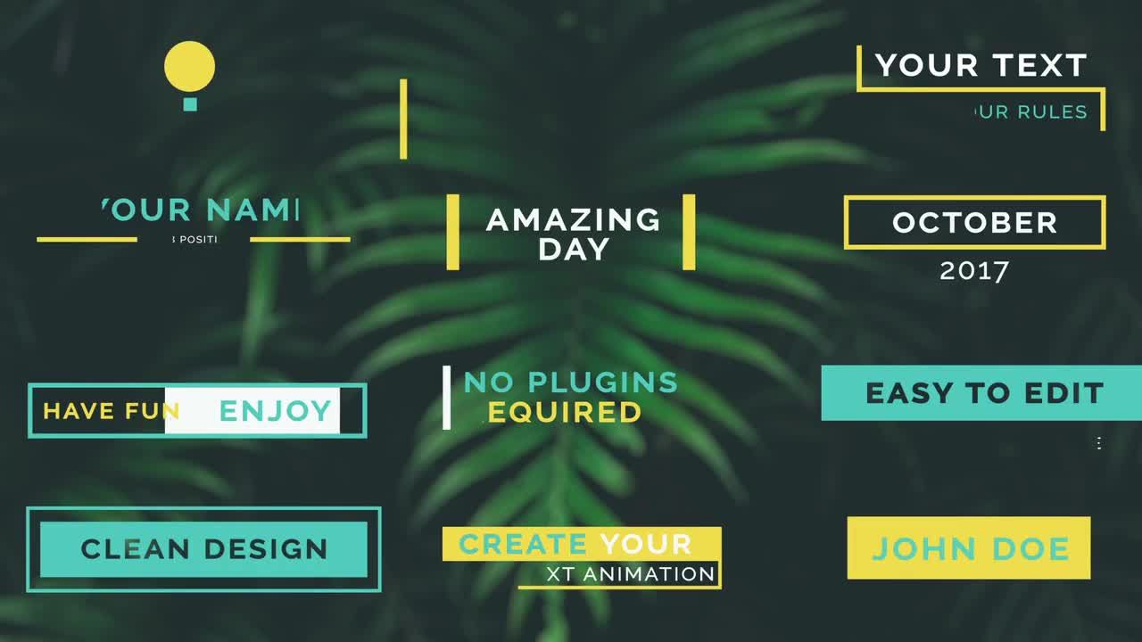 15个简洁动态小标题素材库精选AE模板
