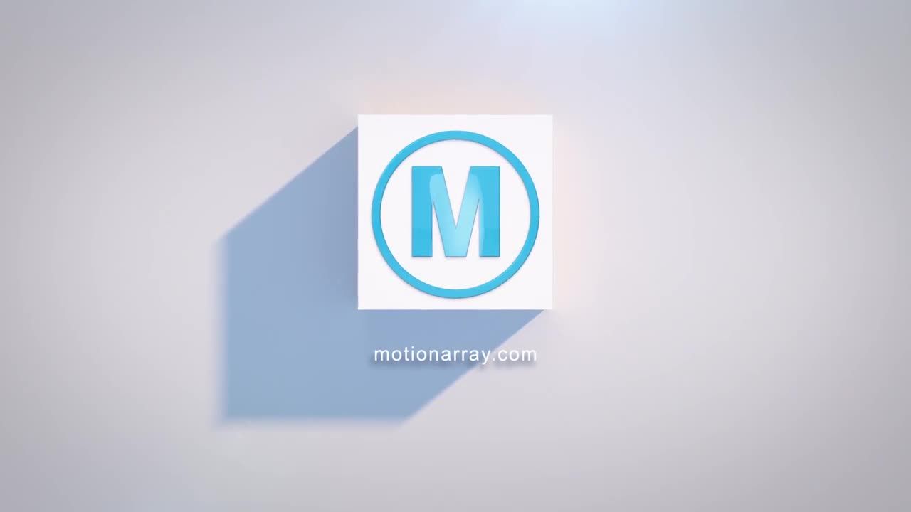 时尚干净创意的立方体旋转展示徽标素材库精选AE模板