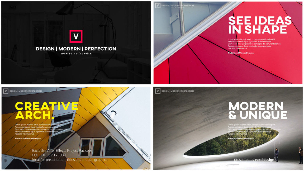 现代简洁的企业宣传文本动画素材库精选AE模板