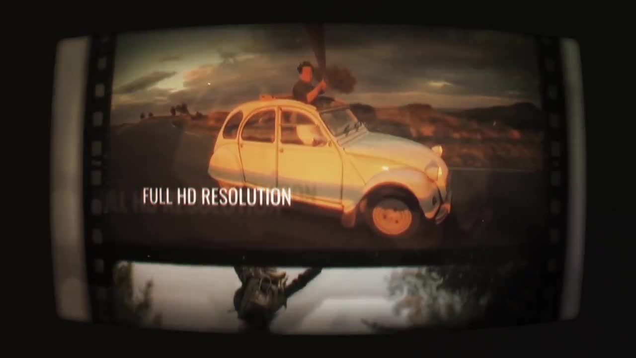 电影胶片效果照片展示动画过渡素材库精选AE模板