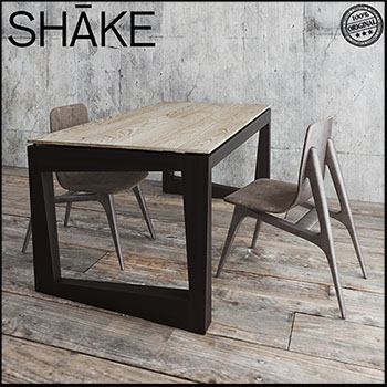 摇动扭曲的桌子和椅子素材之家精选3D模型