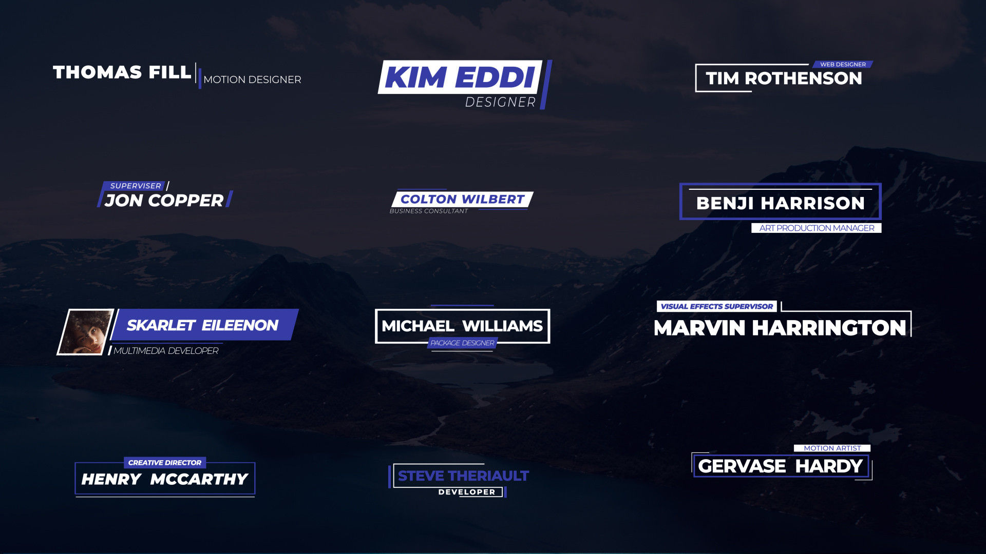 优雅的低三分之二标题展示素材库精选AE模板