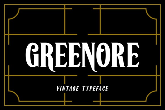 Greenore Font素材之家精选英文字体