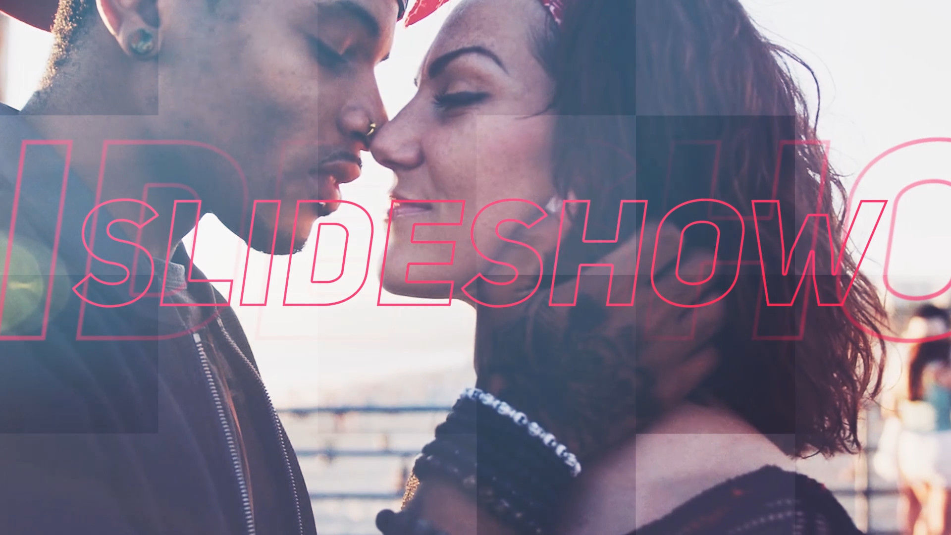 马赛克视差效果幻灯片动画素材库精选PR模板