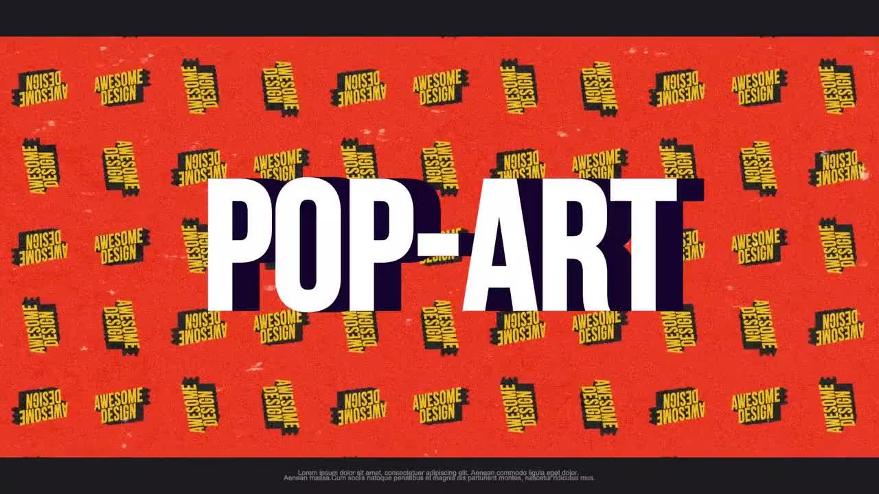 波普艺术标题排版动画素材库推荐PR模板