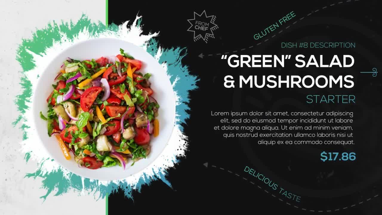 干净时尚的美食促销素材库精选AE模板