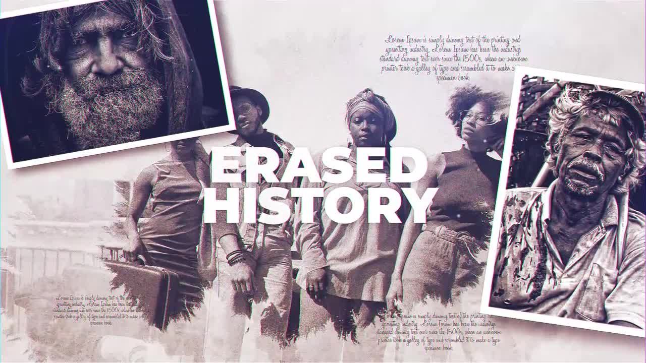 历史记录幻灯片动画素材库精选AE模板