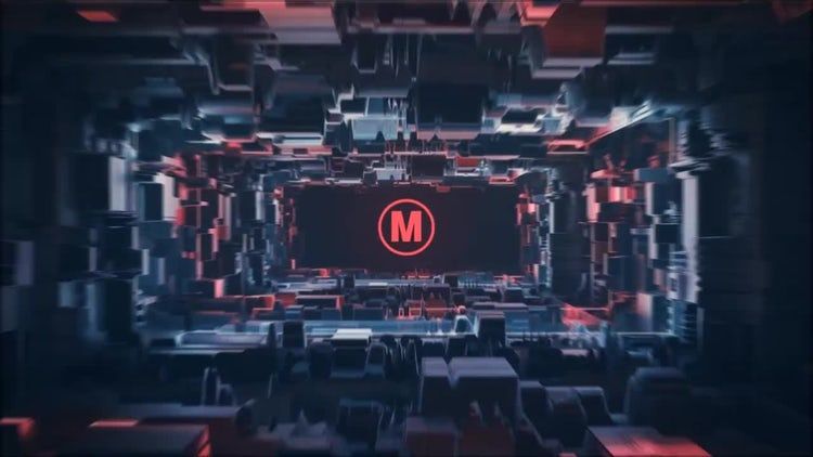 高科技3D徽标展示ae模板