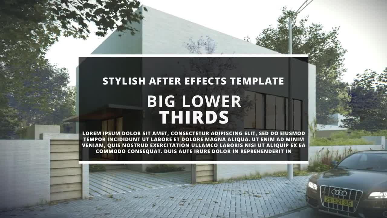 10个动画下三分之一公司广播全屏标题素材库精选AE模板