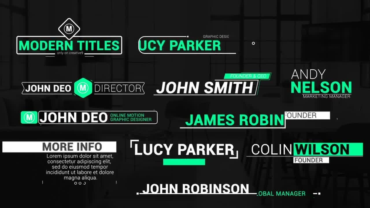 12个创造性的动态动画全屏幕标题素材库精选AE模板