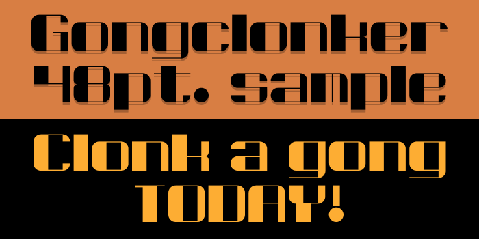 Gongclonker font插图 Gongclonker font插图