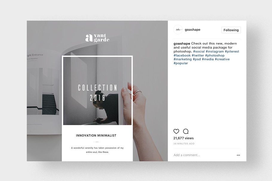 时尚风格社交媒体贴图PSD模板素材库精选 Stylish Social Media Pack插图(16)