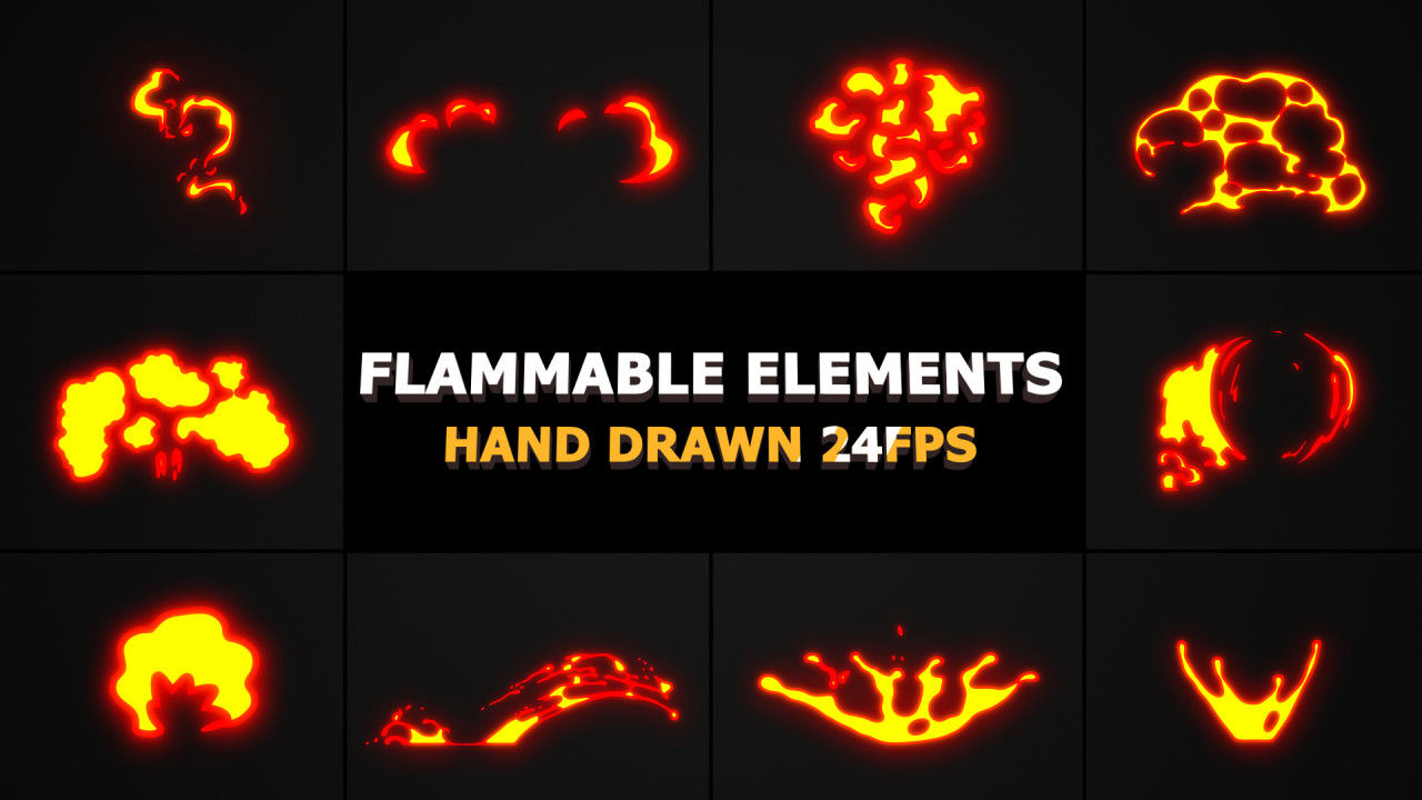 火焰爆炸影视节目片头素材库精选AE模板