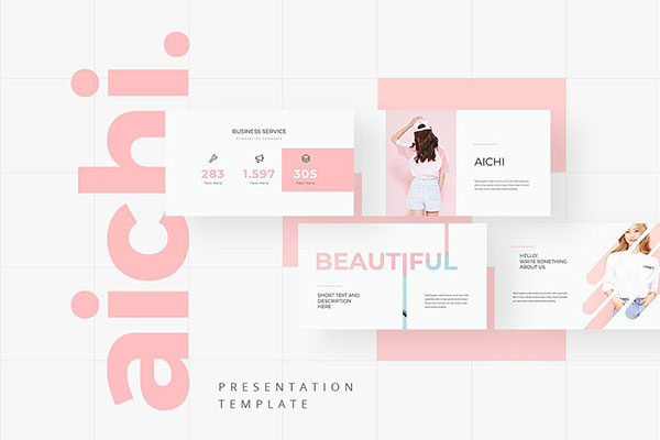 专业极简的PPT模板下载 AICHI Powerpoint Template [pptx]