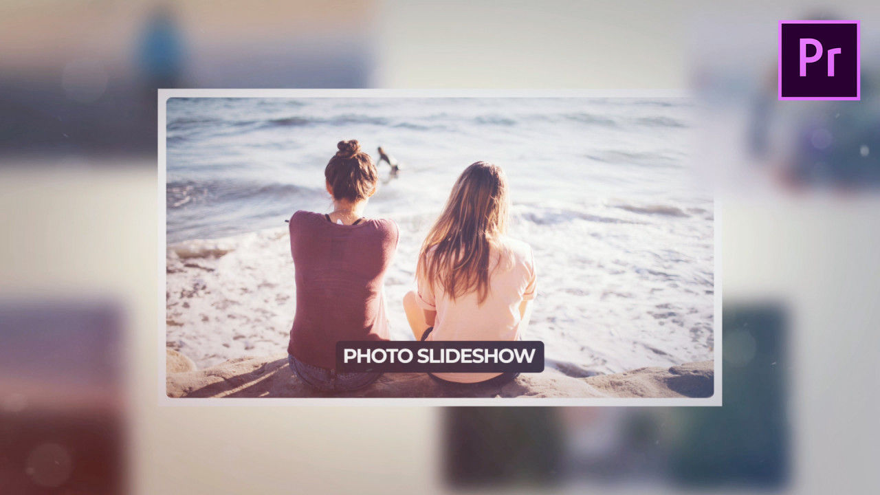 优雅浪漫的pr照片幻灯片模板