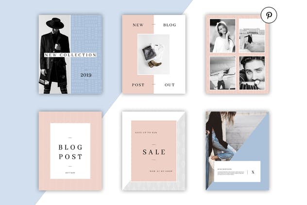 72个现代简洁多功能社交媒体新媒体贴图模板素材库精选 MALINA Social Media Pack & 20 Pattern插图(12)