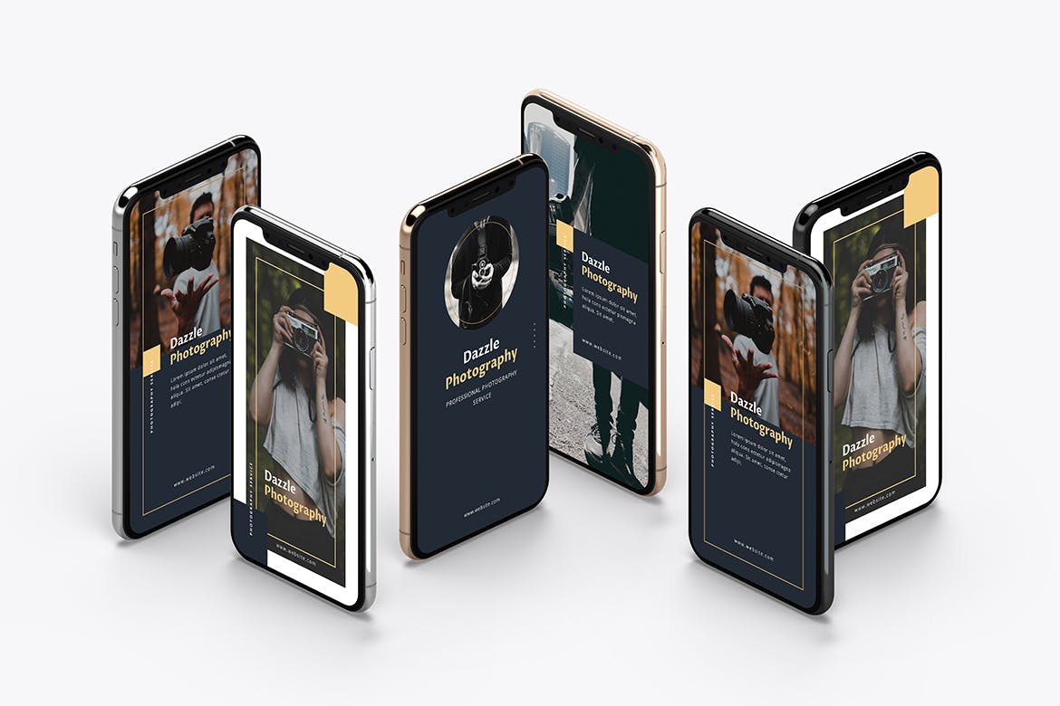 摄影品牌推广Instagram品牌故事设计素材 Dazzle Photography Instagram Story插图(1)