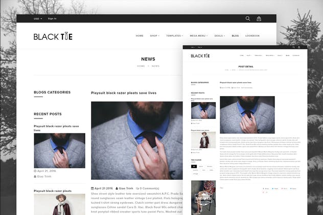 男士服饰电商网站Shopify主题模板素材库精选 eCommerce Shopify Theme Men’s Fashion Ties插图(2)