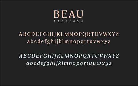 Beau font素材之家精选英文字体