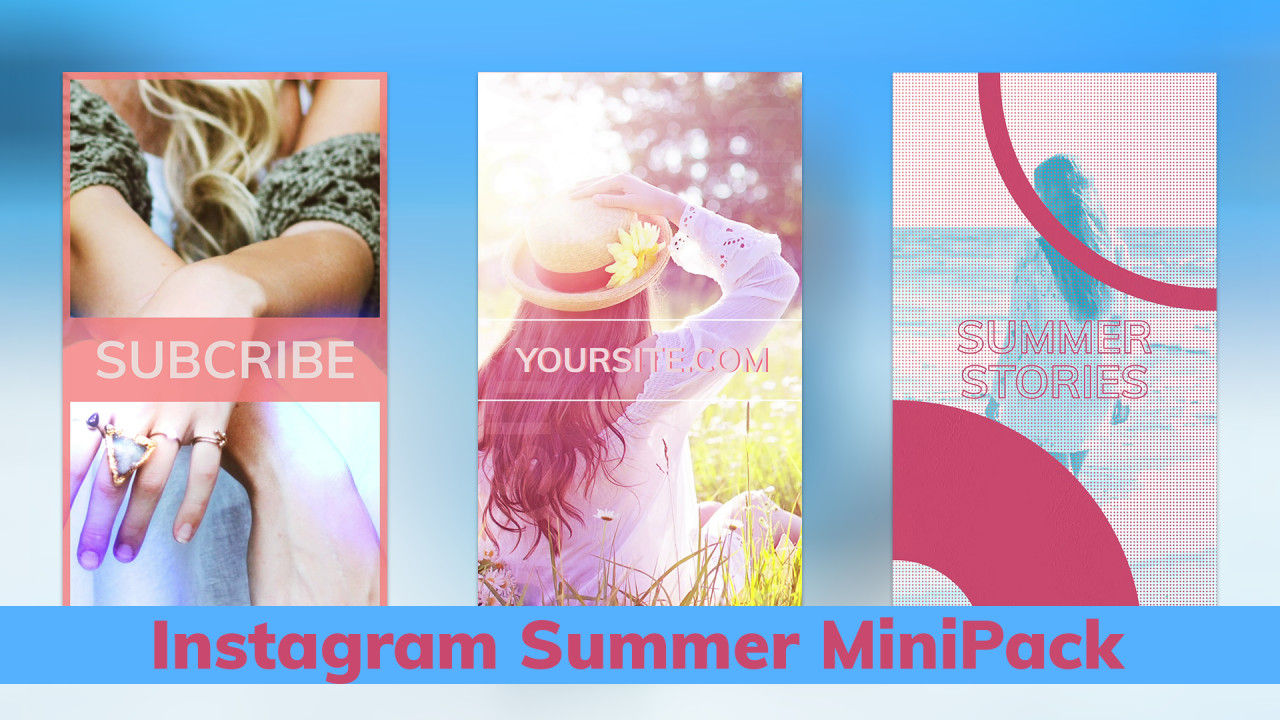 5个时尚明亮创意的Instagram故事素材库精选AE模板