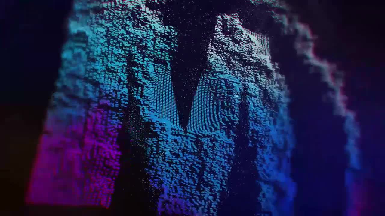 有机颗粒和动态波浪效果Logo标题素材库精选AE模板