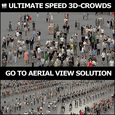 110+室外的人群人物3DMAX模型