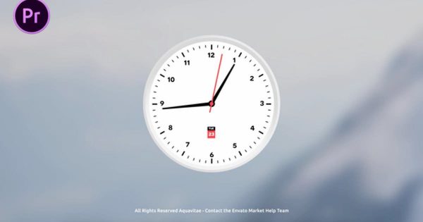 模拟时钟动画素材库精选PR模板 Analog Clock Creator For Premiere