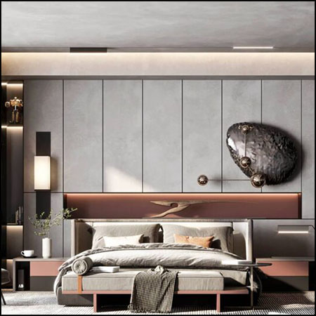 现代豪华卧室场景素材之家精选3D模型