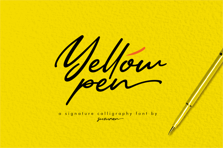 Yellow Pen font插图