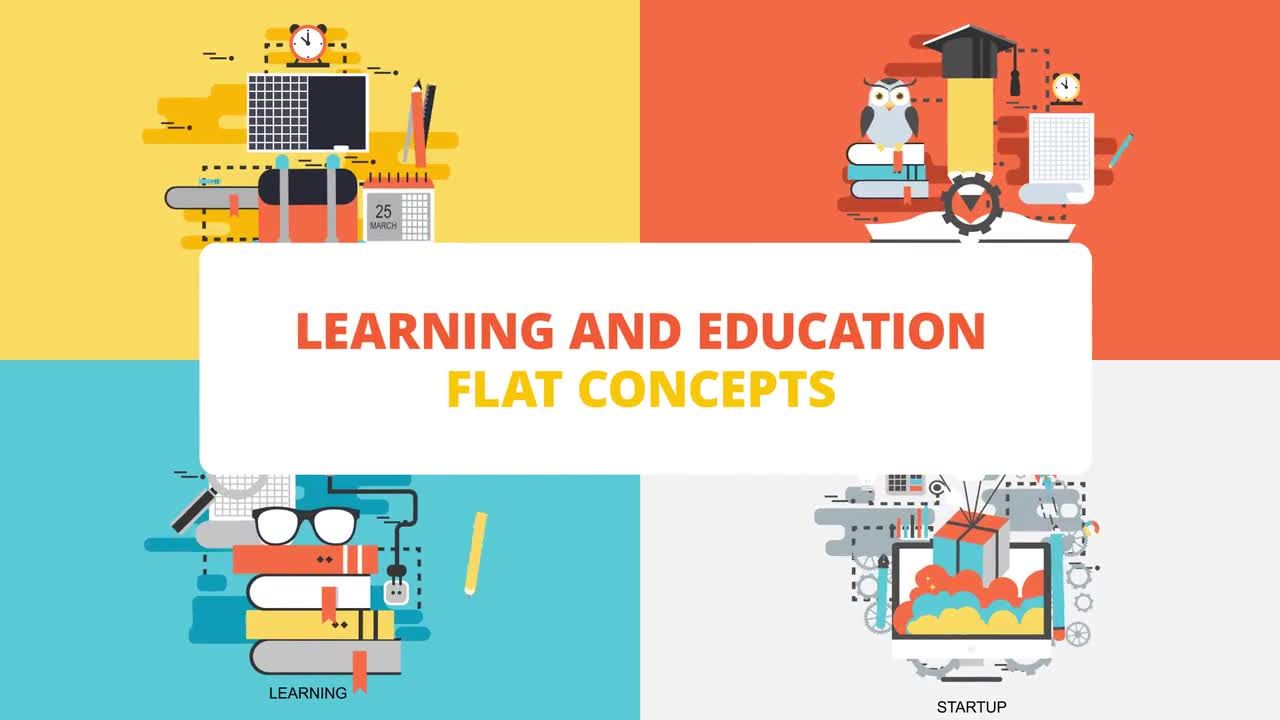 充满乐趣的学习教育幻灯片动画素材库精选AE模板