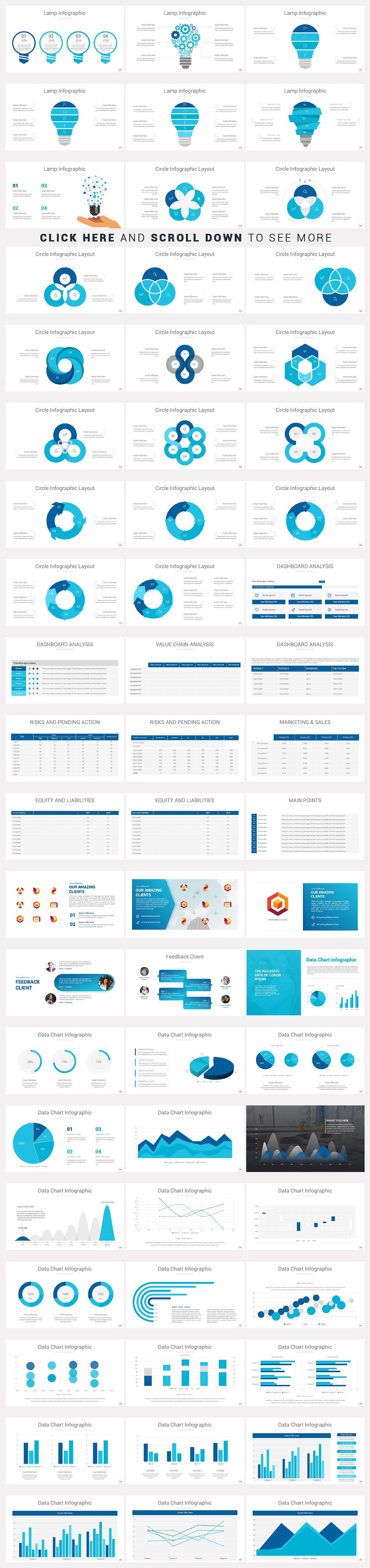 灵活，干净，简单，独特的PowerPoint模板。插图(20)