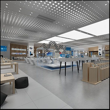 智能手机线下实体店铺素材之家精选3D模型