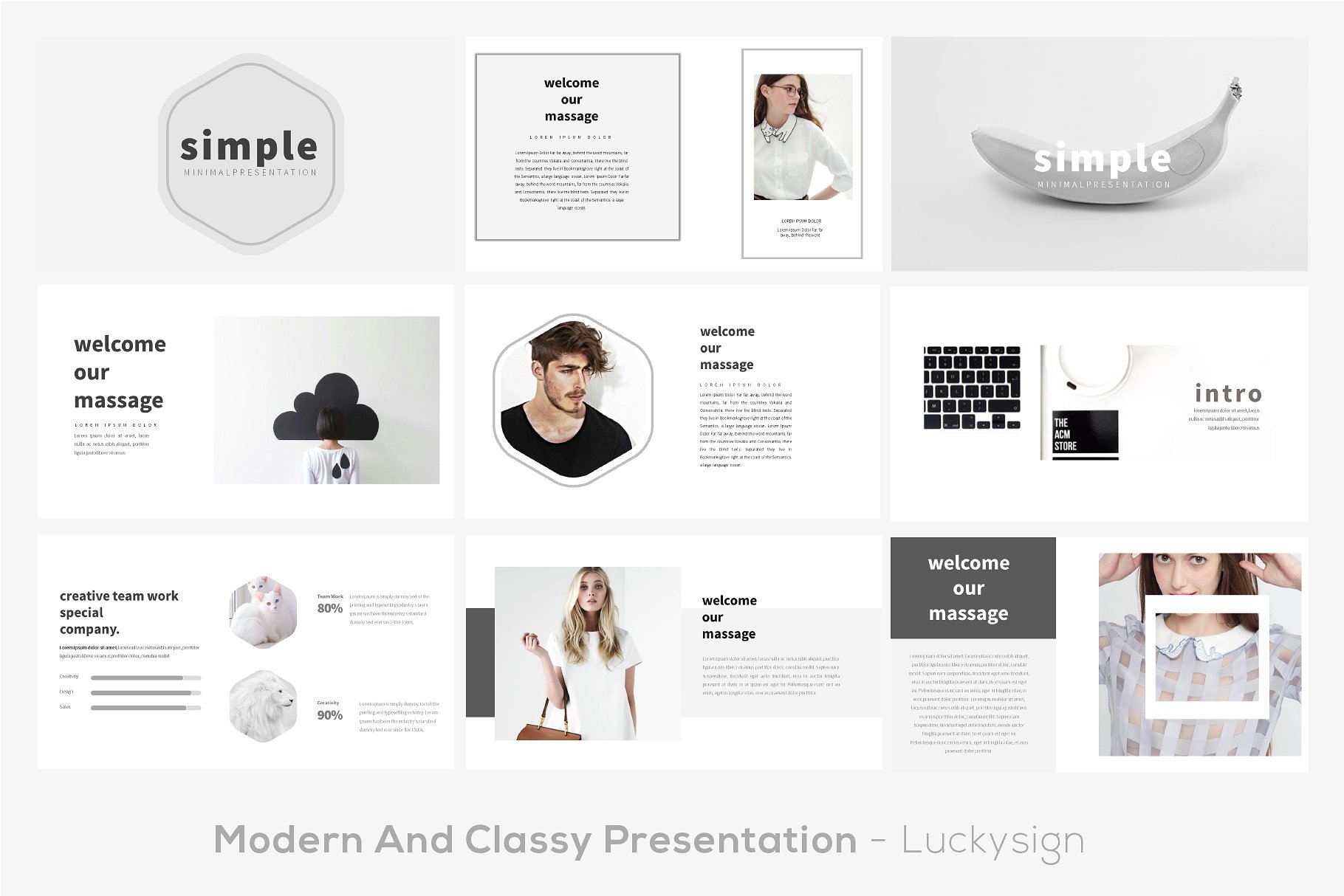 超现代和独特的极简主义ppt模版插图(2)