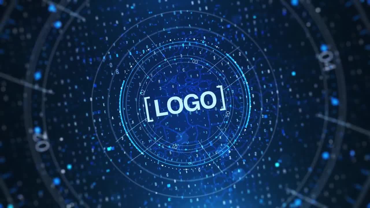 企业高科技HUD目标徽标显示素材库精选AE模板