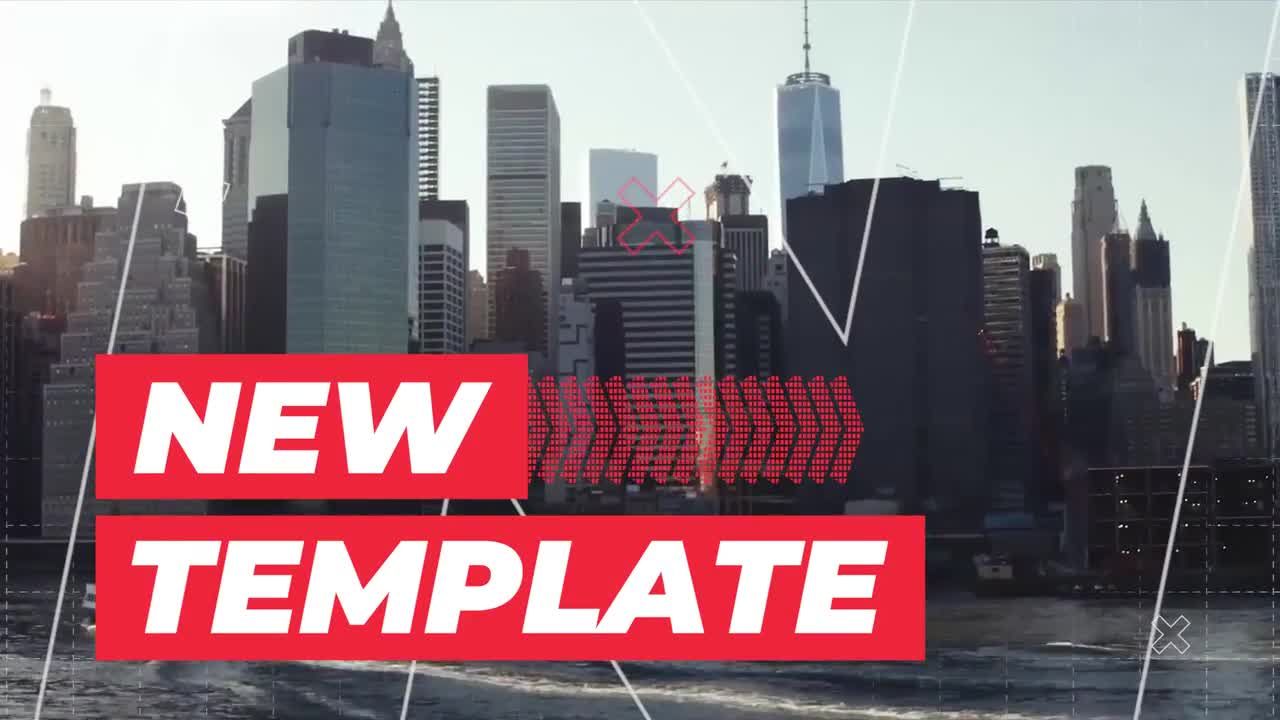 故障扭曲效果的城市幻灯片宣传促销素材库精选pr模板