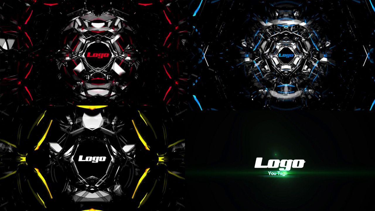 高科技未来隧道logo动画素材库推荐PR模板