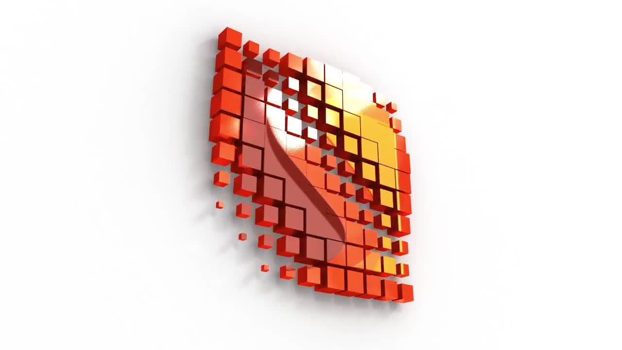 万能的块徽标显示素材库精选AE模板