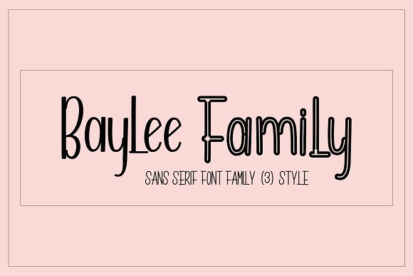 Baylee Font Family素材之家精选英文字体