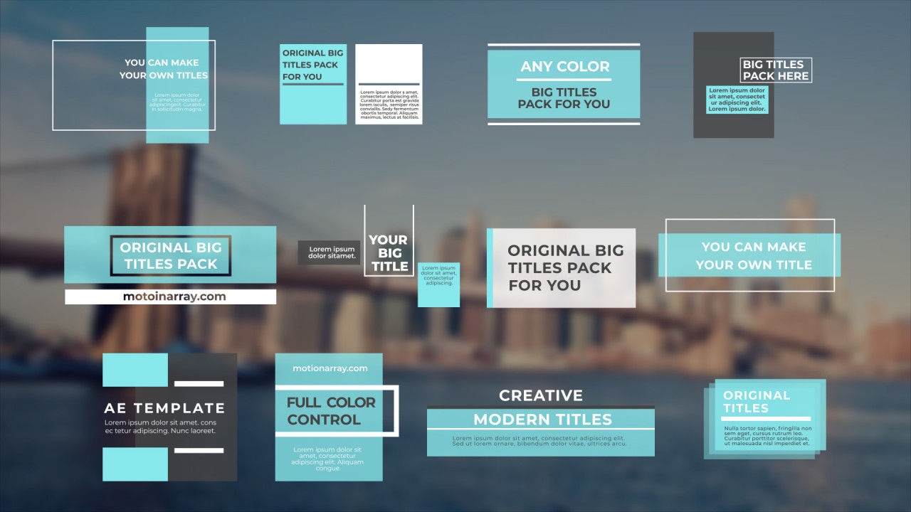 12个全屏幕动画标题包素材库精选AE模板