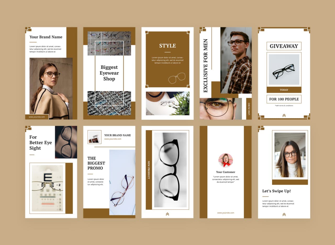 时尚饰品品牌推广Instagram设计模板素材库精选 Videnie – Instagram Story Pack插图(1)