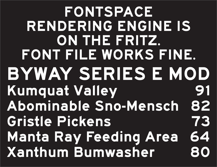 BywayEMod font插图