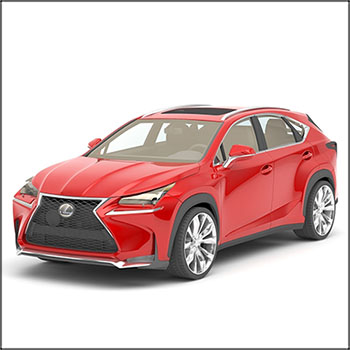 雷克萨斯NX 200 Turbo具有19英寸合金轮圈素材之家精选3D模型