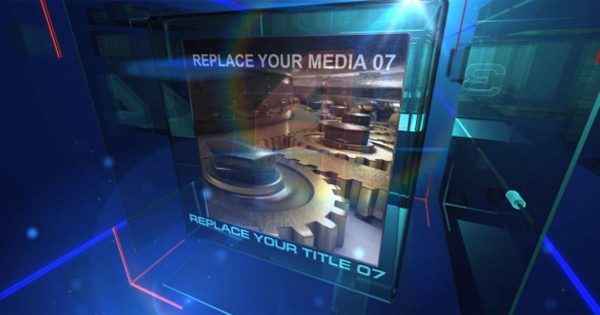 10个3D闪耀的玻璃屏幕视频墙素材库精选AE模板 Parade Of Ten Glass Screens