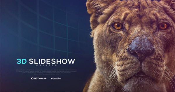 3D动态幻灯片演示素材库精选AE模板 3D Slideshow Creator