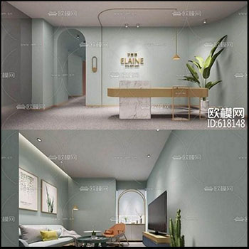 美容院/水疗中心室内场景素材之家精选3D模型