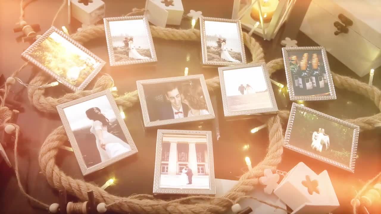 柔和光线和平滑的过渡的浪漫相框素材库精选AE模板