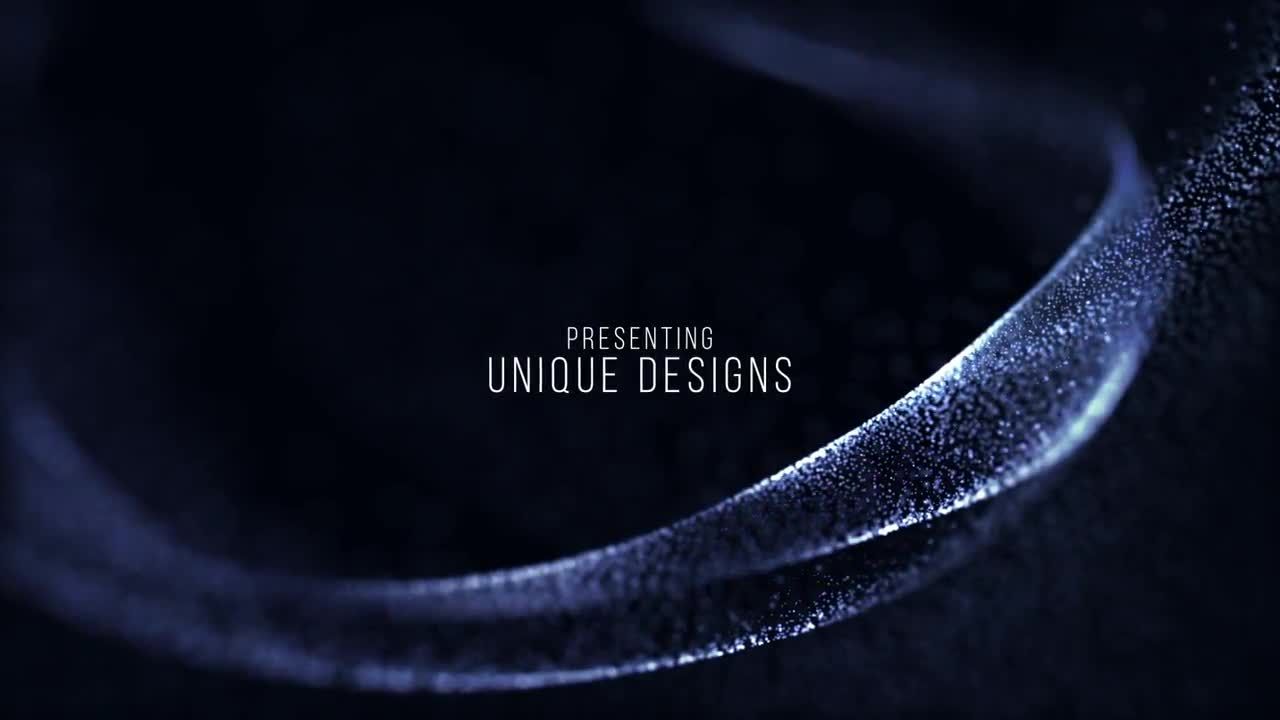 缓慢移动的粒子背景字幕标题演示动画素材库精选AE模板